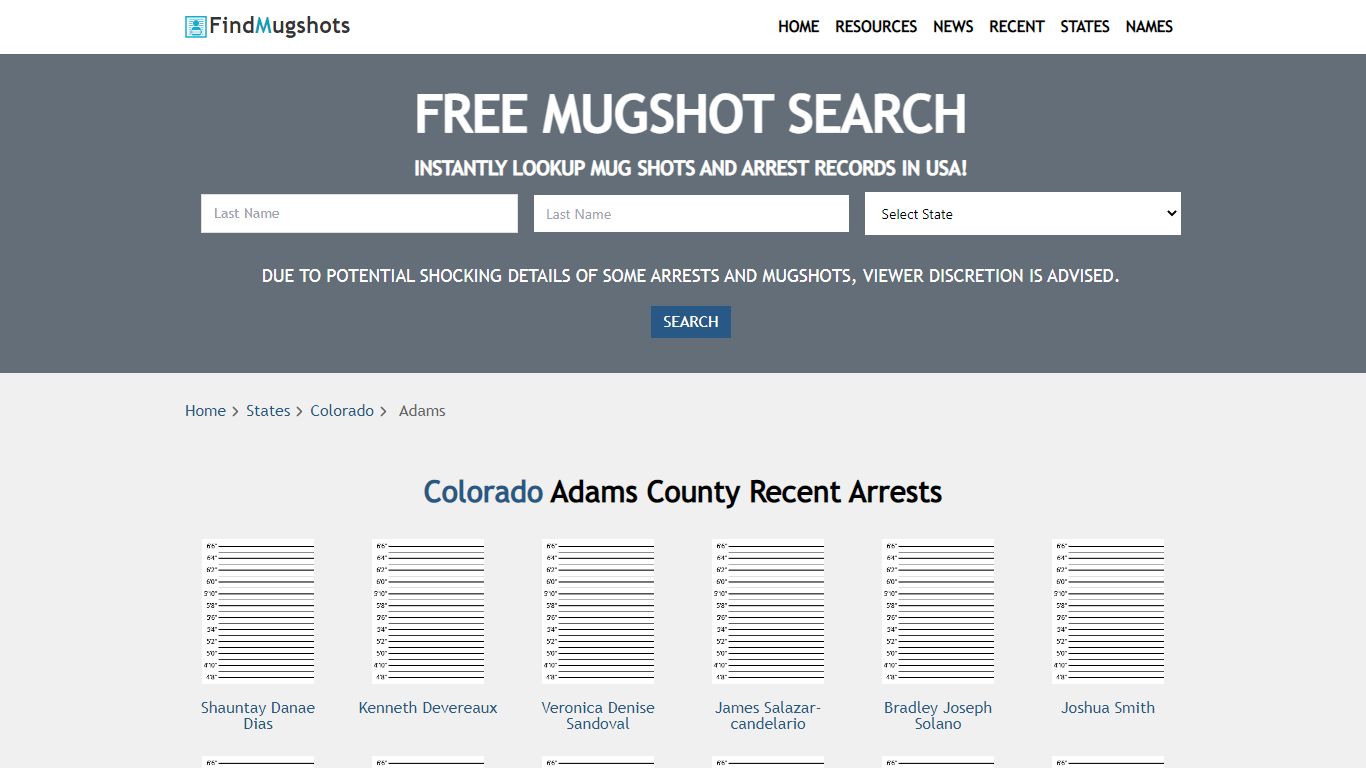 Find Adams Colorado Mugshots - Find Mugshots